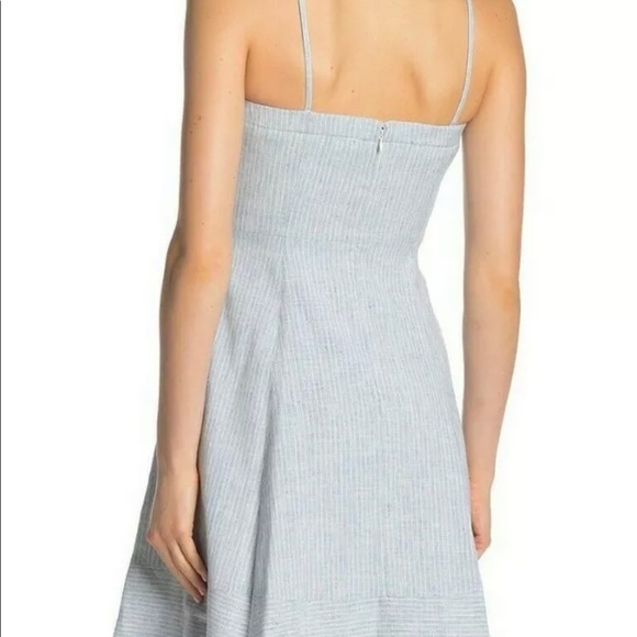 Theory a line blue and white linen dress - Picture 3 of 13